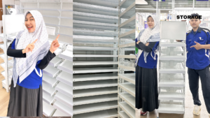 Rak Warna Putih Memberi Kesan Eksklusif